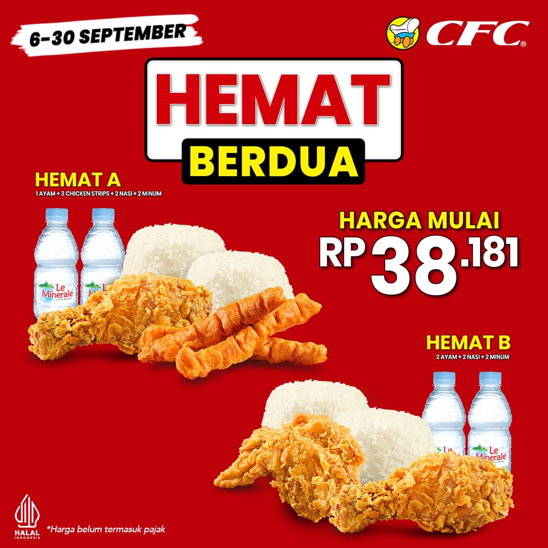 Promo CFC Paket Hemat Berdua mulai dari Rp. 38.181